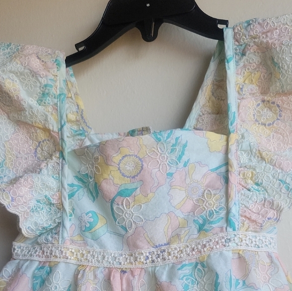 Floral Lace Kids Dress - Pastel Colors - Picture 11 of 11